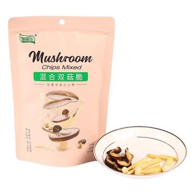 脆脆樂混合雙菇脆30g2種菇類脆片鮮切蔬菜兒童辦公零食混合裝即食